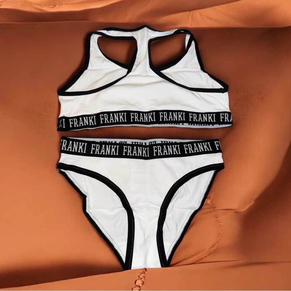 Franki White and Black Sports Bra and Brief Set Girls (8)